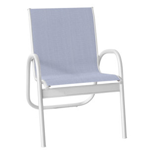 White sling patio online chairs